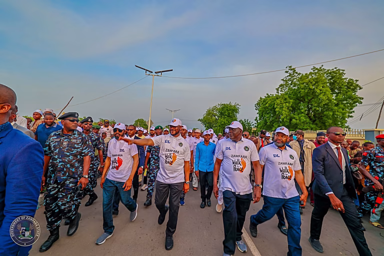 Gov. Lawal holds peace walk in Zamfara, says 'security has significantly improved' — Daily Nigerian