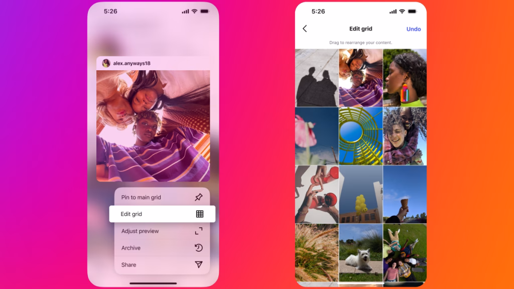 Instagram rolls out long-awaited grid customization and more creative features
