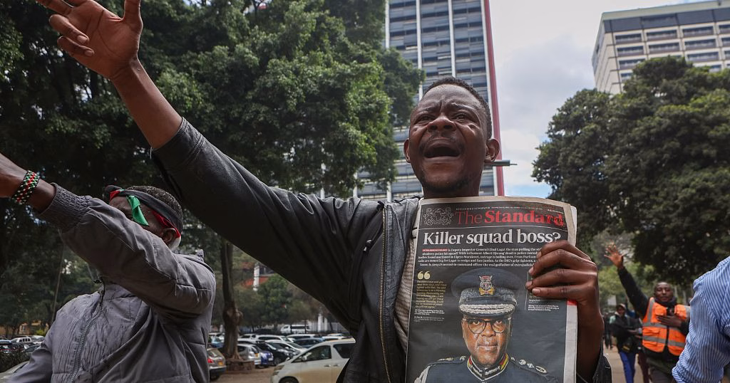 Kenyan police officer arrested after protests over blogger's death in custody