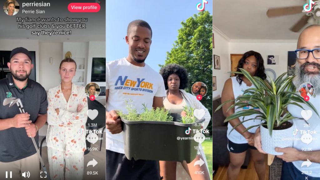TikTok trend features women protecting soft-spoken boyfriends showing off special interests