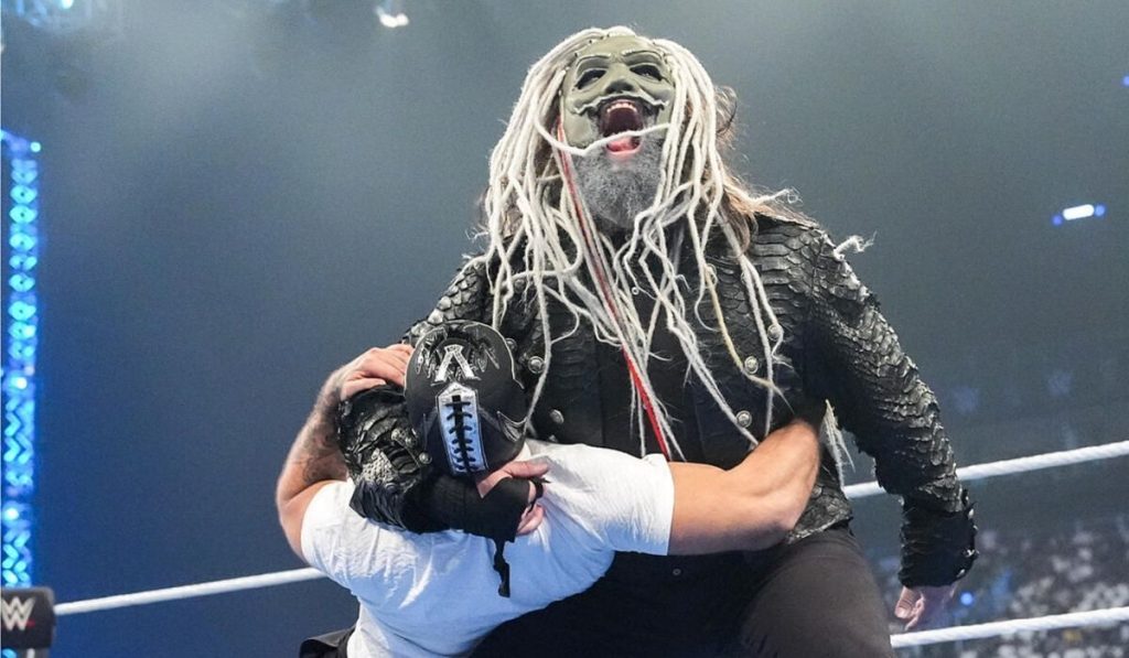 Uncle Howdy got involved in the post match brawl. (Image via WWE.com)