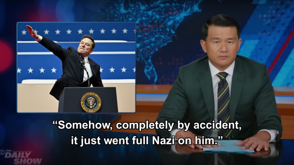 The Daily Show skewers Elon Musk over Groks antisemitic MechaHitler tirade