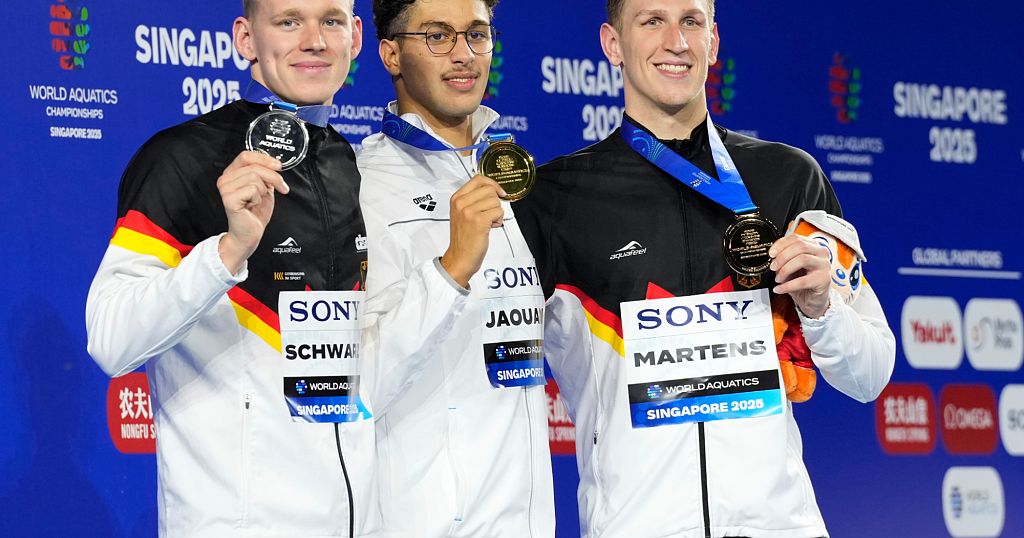 Tunisia's Ahmed Jaouadi triumphs in 800m freestyle at championships