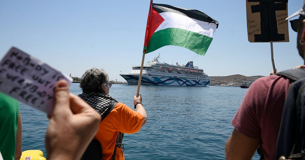 Israeli cruise ship skips Greek Island after pro-Palestinian protest