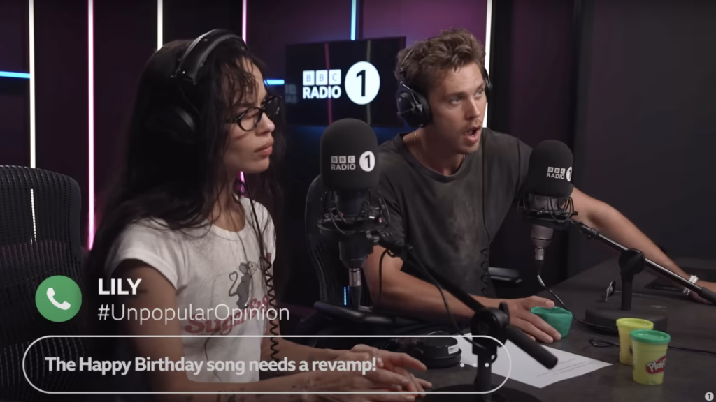 Austin Butler and Zoë Kravitz respond to unpopular opinions from radio callers
