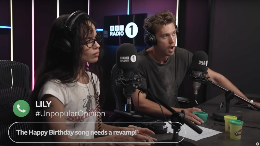 Austin Butler and Zoë Kravitz respond to unpopular opinions from radio callers