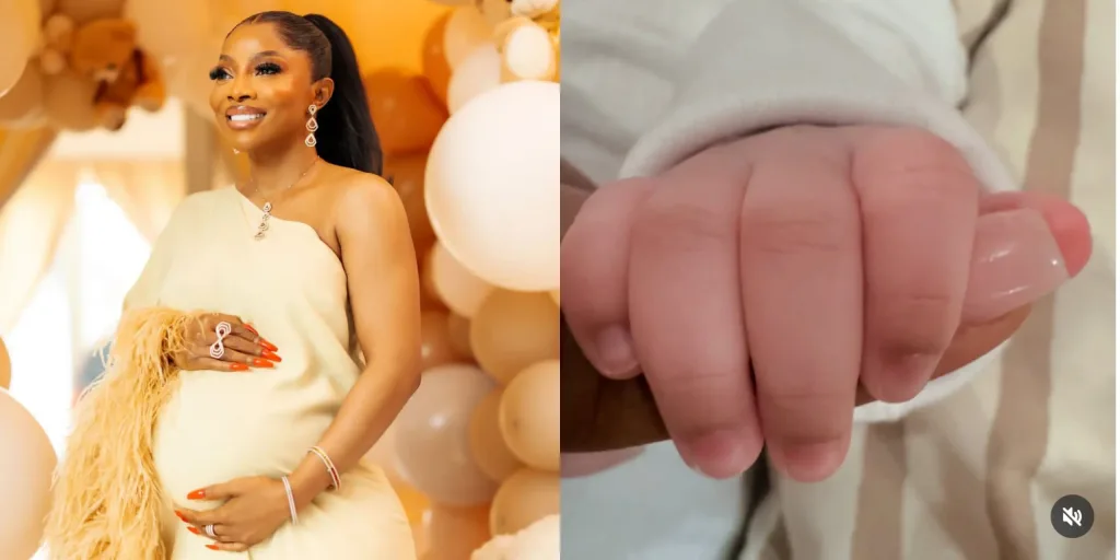 ‘My miracle is here’ - Media personality Toke Makinwa welcomes baby girl