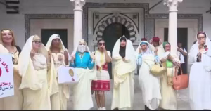 Tunisia's Women’s Day parade celebrates the traditional sefsari tunic
