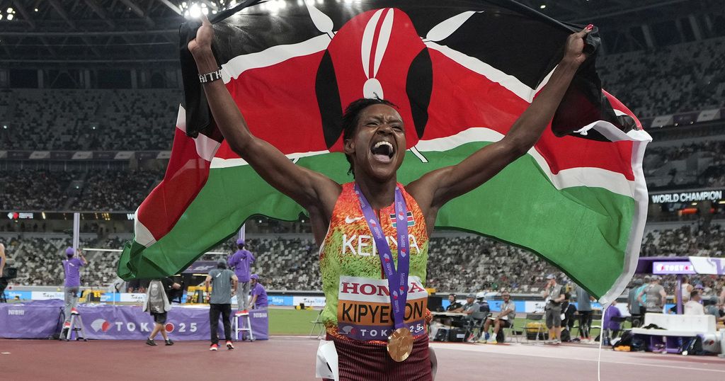 Kenya's Kipyegon makes more history with fourth 1,500m title