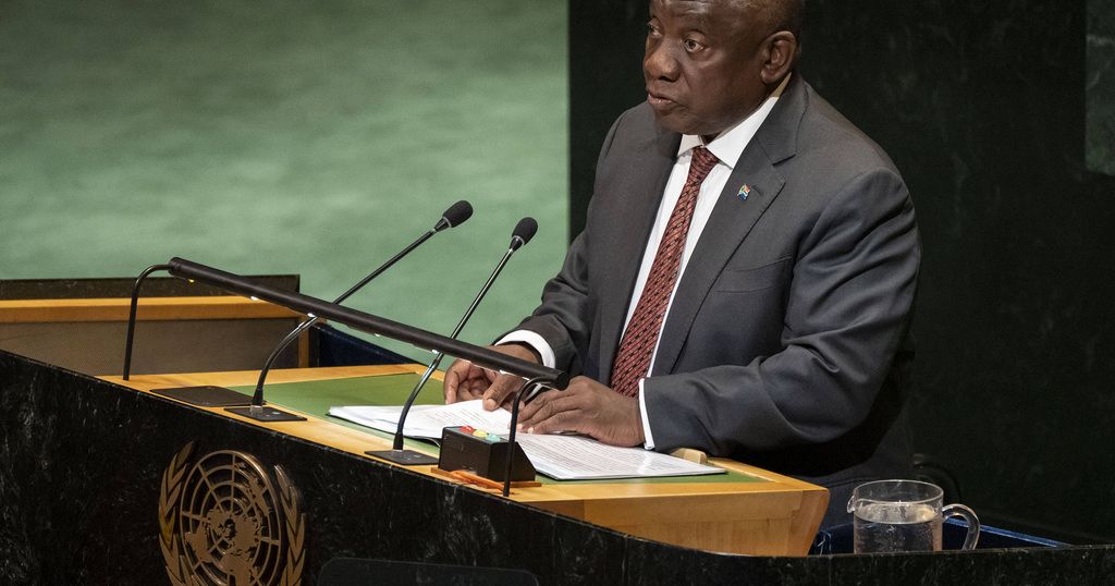 South Africa's president renews calls for Palestinian statehood