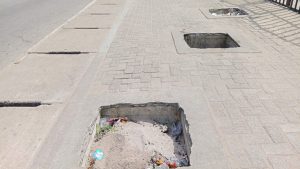 Lagos govt fixes open manhole after viral outcry