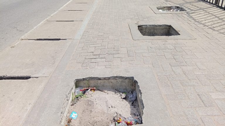 Lagos govt fixes open manhole after viral outcry