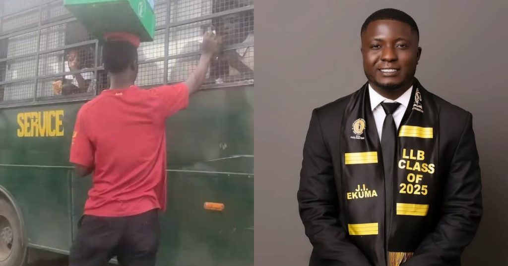 Obi Cubana celebrates former Lagos hawker, Ekuma Jeremiah on bagging law degree