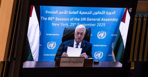 Palestinian president denounces October 7th attack, at UN General Assembly