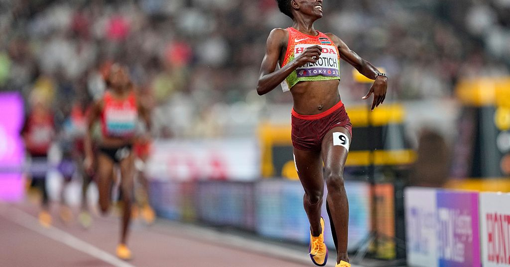 Kenya's Faith Cherotich claims gold in the women's 3,000m steeplechase