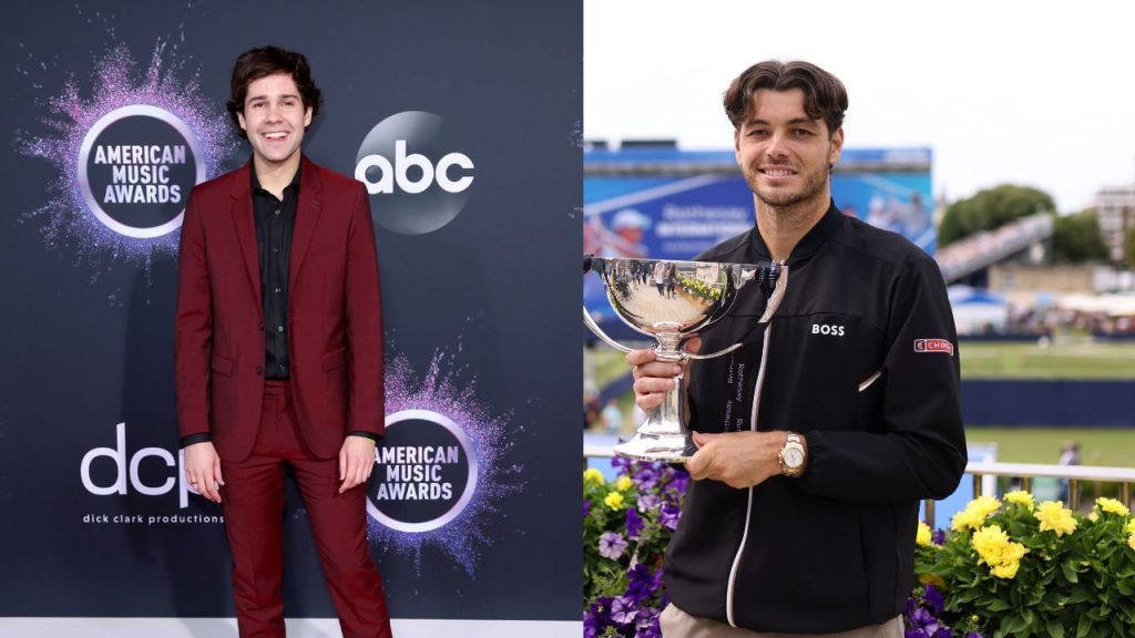 YouTuber David Dobrik reacts to being trounced by American in fun pickleball battle ahead of Laver Cup. Credit: GETTY