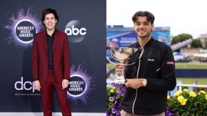 YouTuber David Dobrik reacts to being trounced by American in fun pickleball battle ahead of Laver Cup. Credit: GETTY