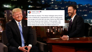 Trump Celebrates Jimmy Kimmel Suspension Amid Free Speech Concerns 300x169