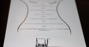 Democrats release suggestive letter to Epstein purportedly signed by Trump