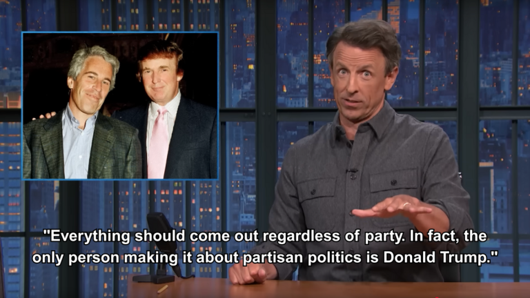 Seth Meyers reacts to Trump's condemnation of bill to release Epstein files