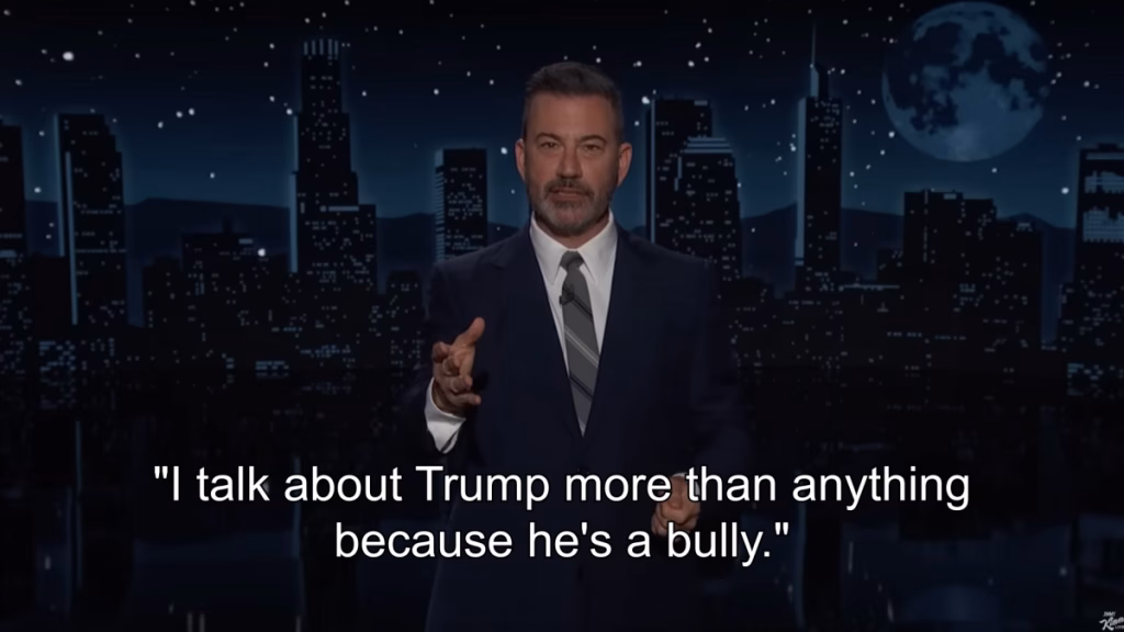 Jimmy Kimmel refuses to stop mocking Trump: 'I don't like bullies'