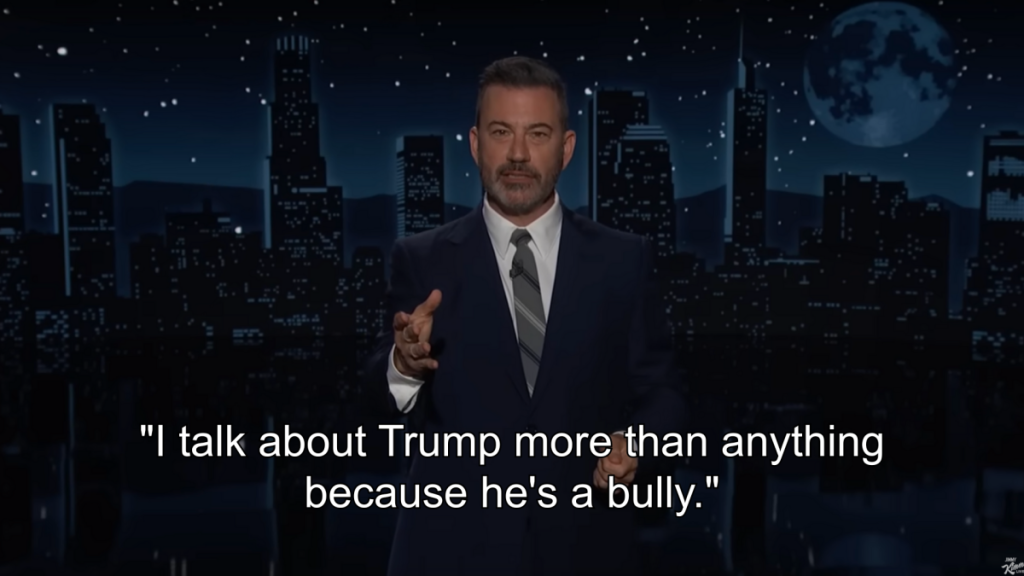 Jimmy Kimmel refuses to stop mocking Trump: 'I don't like bullies'