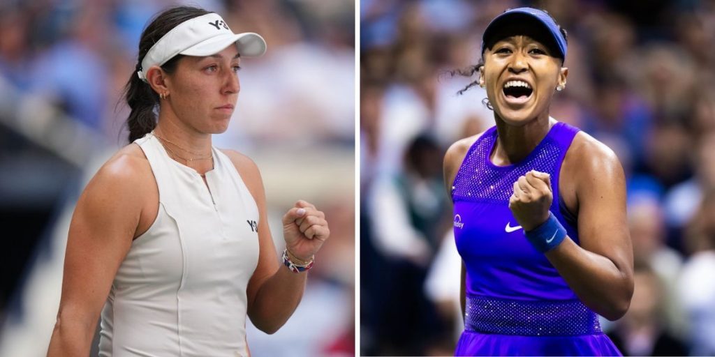 Jessica Pegual and Naomi Osaka at the US Open - Image Source: Getty 