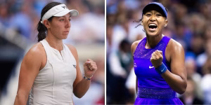 Jessica Pegual and Naomi Osaka at the US Open - Image Source: Getty