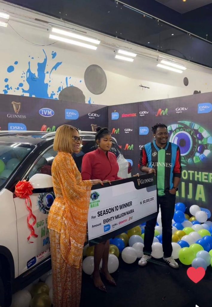 BBNaija season 10 winner Imisi receives N150m grand prize, SUV