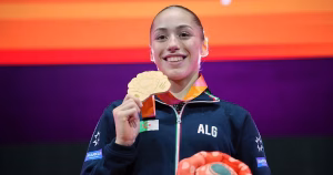 Algerian gymnast becomes world champion on uneven bars