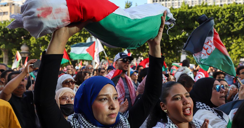 Protesters in Tunisia mark Gaza anniversary, demand end to ties with Israel