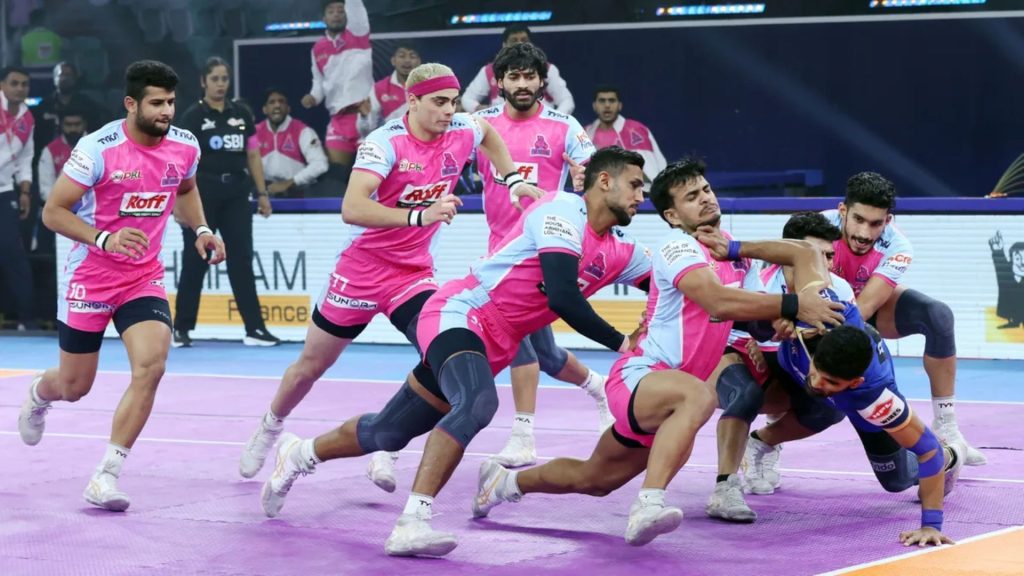 Pro Kabaddi Jaipur Pink Panthers beat Haryana Steelers Jaipur Pink Panthers progressed to the Eliminator in Pro Kabaddi 2025 (Image Credits: PKL)