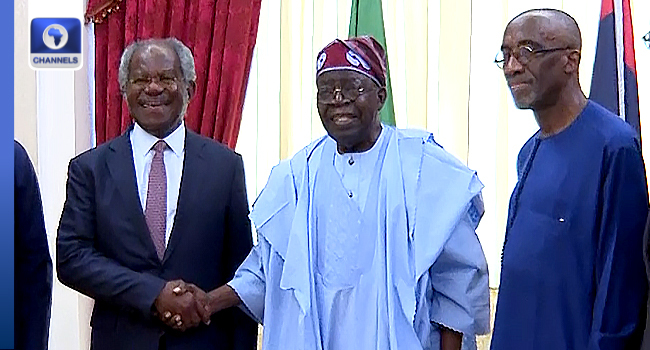 Tinubu Meets Bayo Ogunlesi, Belo-Osagie • Channels Television