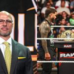 Adam Pearce (left), Jey Uso & CM Punk (right) (Image Credits: WWE.com)