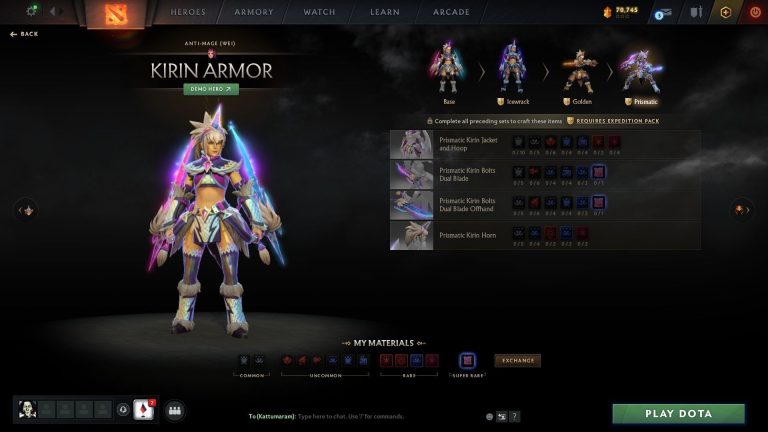 Dota 2 x MH collab crafting gears (Image via Valve)