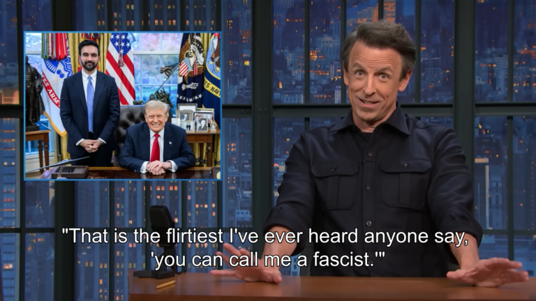 Seth Meyers pokes fun at Trump being utterly charmed by Mamdani