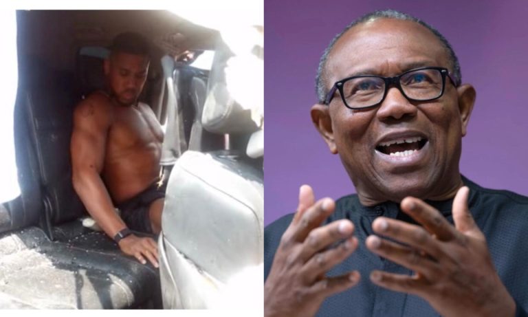 'It's worrisome' - Peter Obi reacts to Anthony Joshua's car crash