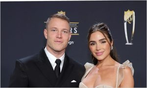Christian McCaffrey Celebrates First Christmas With Wife Olivia Culpo 300x180