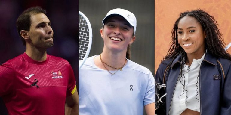 Rafael Nadal, Iga Swiatek and Coco Gauff