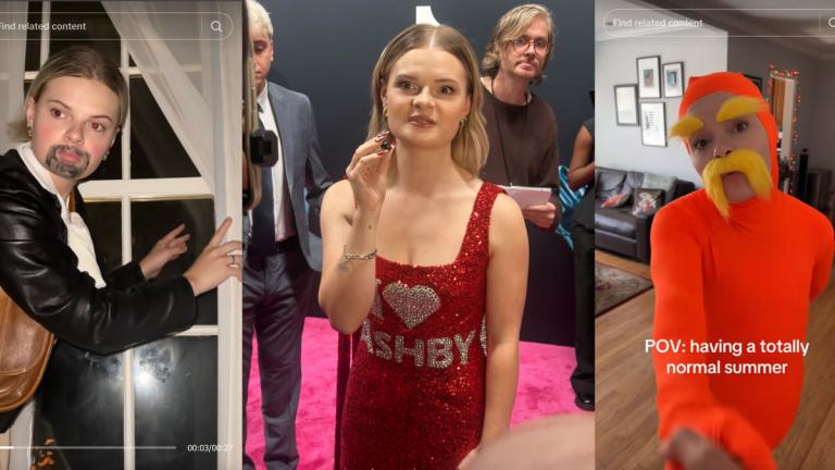 No, Ashby didn't rock her famous Lorax costume at the TikTok Awards