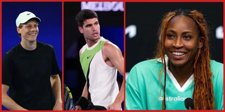 Jannik Sinner, Carlos Alcaraz and Coco Gauff (Source: Getty)