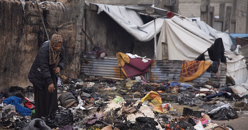 A displaced grandmother and her grandson burn to death in Gaza tent fire