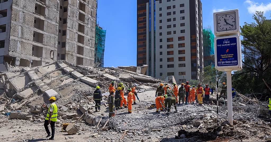 Four people trapped after Nairobi building collapses, rescue operations ongoing