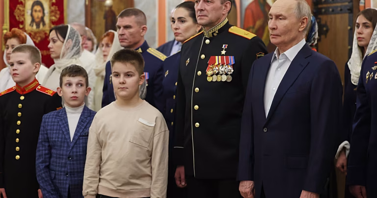 Putin attends Christmas Eve service with veterans of Ukraine war