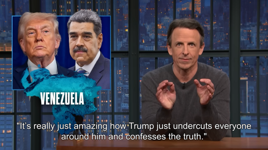 Seth Meyers shares theory on why Trump attacked Venezuela