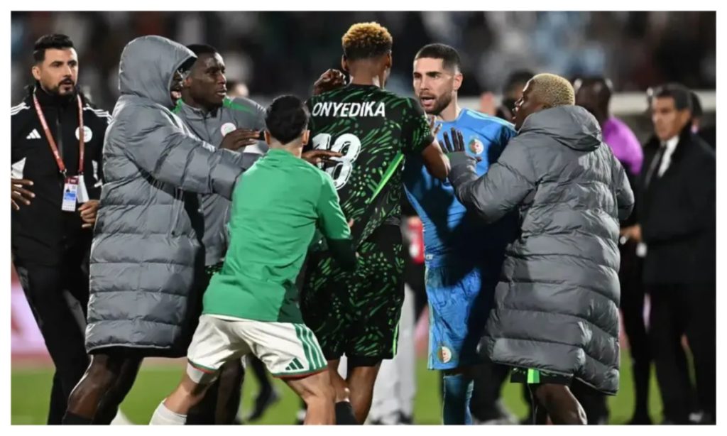 AFCON 2025: Algerian players attack referee after 2-0 loss to Nigeria [VIDEO]