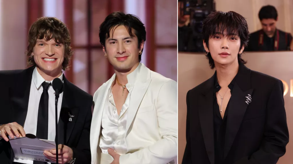 'Heated Rivalry' stars and Seventeen's Joshua are the Golden Globes' most viral meet-cute