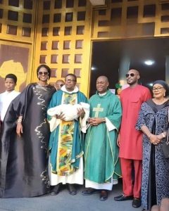 2Baba And Natasha Publicly Dedicate Newborn Son In Church 240x300