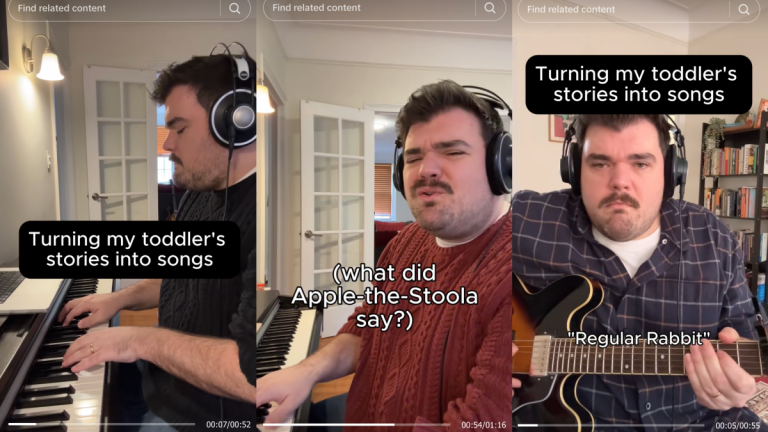 This dad is turning his 3-year-old's stories into adorable, groovy songs