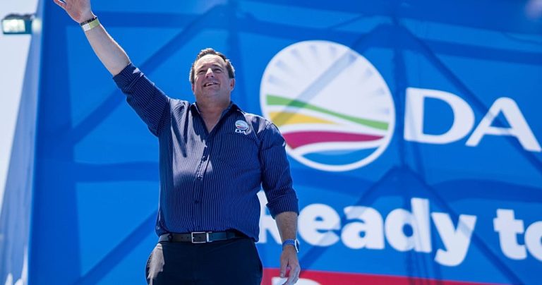 Leader of South Africa's second largest party says he will not stand for re-election